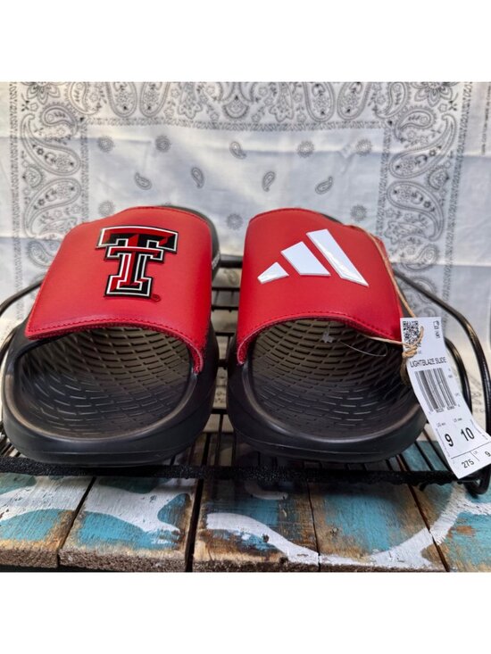 NWT adidas Light Blaze Slides Guns Up Texas Tech IH7122 Men’s Size 9 Rare Find main image 4